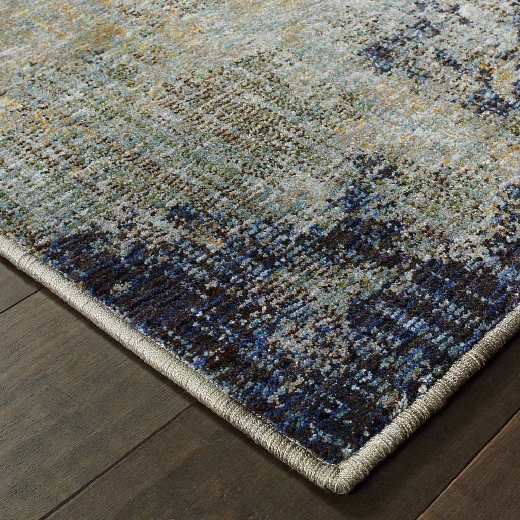 2' X 3' Navy Blue Abstract Power Loom Area Rug - Homeroots - Flyclothing LLC