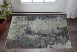 3' X 5' Navy Blue Abstract Power Loom Area Rug - Homeroots - Flyclothing LLC