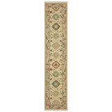 2' X 10' Beige And Ivory Oriental Power Loom Runner Rug With Fringe - Homeroots - Flyclothing LLC