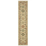 2' X 10' Beige And Ivory Oriental Power Loom Runner Rug With Fringe - Homeroots - Flyclothing LLC