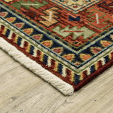 12' Red and Ivory Oriental Power Loom Runner Rug - Homeroots - Flyclothing LLC