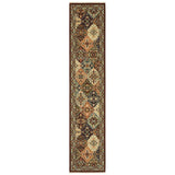 2' X 10' Red And Ivory Oriental Power Loom Runner Rug With Fringe - Homeroots - Flyclothing LLC