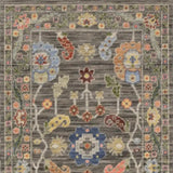 2' X 10' Charcoal Oriental Power Loom Runner Rug With Fringe - Homeroots - Flyclothing LLC