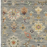2' X 10' Gray And Ivory Oriental Power Loom Runner Rug With Fringe - Homeroots - Flyclothing LLC