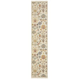2' X 10' Blue And Ivory Oriental Power Loom Runner Rug With Fringe - Homeroots - Flyclothing LLC