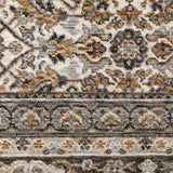 10' X 13' Ivory And Grey Oriental Power Loom Stain Resistant Area Rug With Fringe - Homeroots - Flyclothing LLC