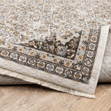 10' X 13' Ivory And Grey Oriental Power Loom Stain Resistant Area Rug With Fringe - Homeroots - Flyclothing LLC