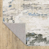 2' X 3' Gray And Ivory Abstract Printed Stain Resistant Non Skid Area Rug - Homeroots - Flyclothing LLC