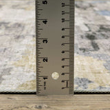 2' X 8' Gray And Ivory Abstract Printed Stain Resistant Non Skid Runner Rug - Homeroots - Flyclothing LLC