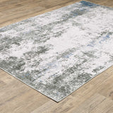 2' X 3' Gray And Ivory Abstract Printed Stain Resistant Non Skid Area Rug - Homeroots - Flyclothing LLC