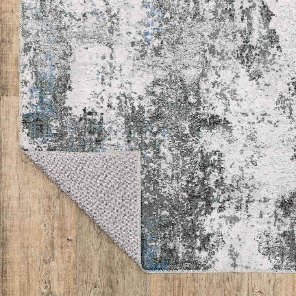 2' X 3' Gray And Ivory Abstract Printed Stain Resistant Non Skid Area Rug - Homeroots - Flyclothing LLC