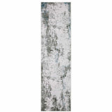 2' X 8' Gray And Ivory Abstract Printed Stain Resistant Non Skid Runner Rug - Homeroots - Flyclothing LLC