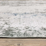 2' X 8' Gray And Ivory Abstract Printed Stain Resistant Non Skid Runner Rug - Homeroots - Flyclothing LLC