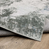 2' X 8' Gray And Ivory Abstract Printed Stain Resistant Non Skid Runner Rug - Homeroots - Flyclothing LLC
