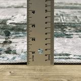 2' X 3' Silver Grey Teal Blue And Charcoal Abstract Printed Stain Resistant Non Skid Area Rug - Homeroots - Flyclothing LLC