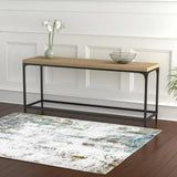 4' X 6' Ivory And Blue Abstract Printed Stain Resistant Non Skid Area Rug - Homeroots - Flyclothing LLC