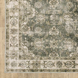 2' X 3' Ivory And Blue Oriental Printed Stain Resistant Non Skid Area Rug - Homeroots