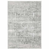 2' X 3' Sage Green Grey Ivory And Silver Oriental Printed Stain Resistant Non Skid Area Rug - Homeroots - Flyclothing LLC