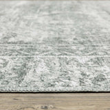 2' X 8' Gray And Ivory Oriental Printed Stain Resistant Non Skid Runner Rug - Homeroots - Flyclothing LLC