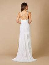 Lara Greenley Sleeveless Beaded Wedding Dress - OUTLET