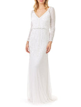Lara Grant Long Sleeve Beaded Wedding Dress