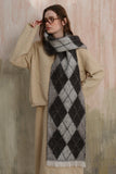 Fringe Argyle Polyester Scarf - Trendsi