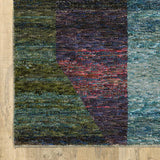 8' Runner Purple and Red Geometric Power Loom Runner Rug - Homeroots - Flyclothing LLC