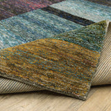 8' Runner Purple and Red Geometric Power Loom Runner Rug - Homeroots - Flyclothing LLC
