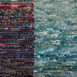 3' X 5' Purple and Red Geometric Power Loom Area Rug - Homeroots - Flyclothing LLC