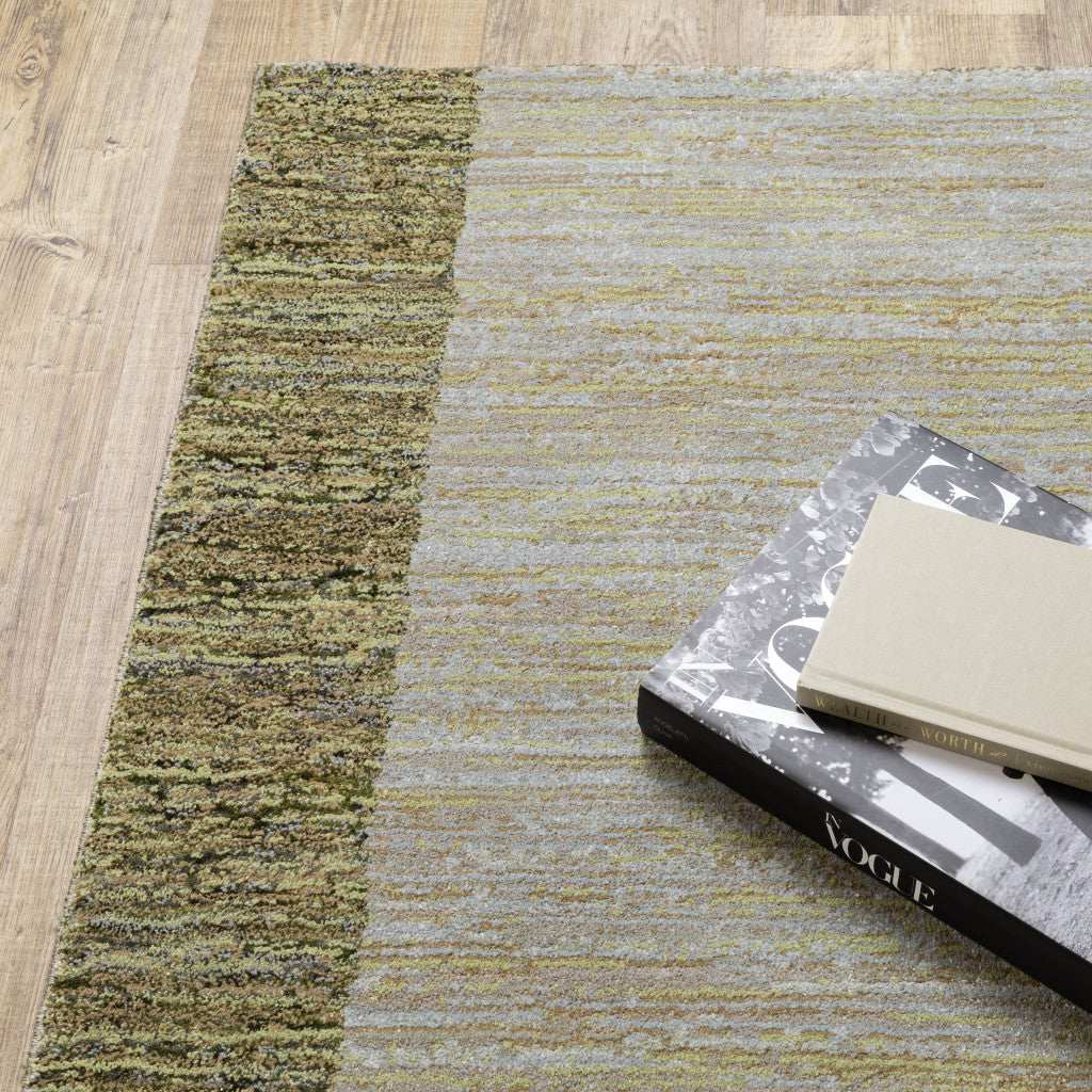8' Runner Blue and Beige Geometric Power Loom Runner Rug - Homeroots - Flyclothing LLC