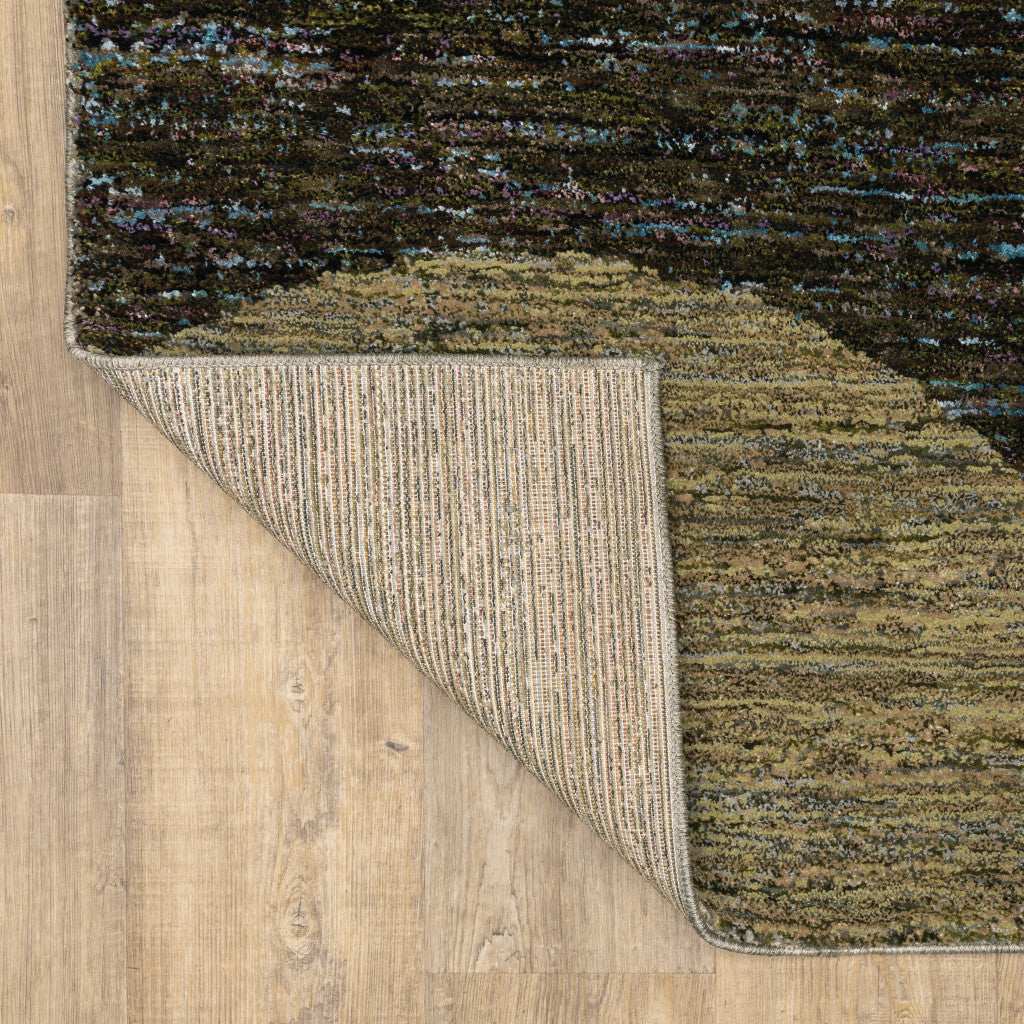 8' Runner Blue and Beige Geometric Power Loom Runner Rug - Homeroots - Flyclothing LLC