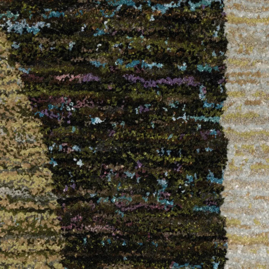 5' X 7' Blue and Beige Geometric Power Loom Area Rug - Homeroots - Flyclothing LLC