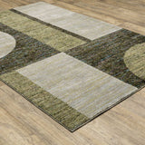 8' X 11' Blue and Beige Geometric Power Loom Area Rug - Homeroots - Flyclothing LLC