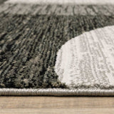 8' Runner Gray and Ivory Geometric Power Loom Runner Rug - Homeroots - Flyclothing LLC