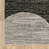 8' Runner Gray and Ivory Geometric Power Loom Runner Rug - Homeroots - Flyclothing LLC