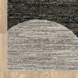 8' X 11' Gray and Ivory Geometric Power Loom Area Rug - Homeroots - Flyclothing LLC