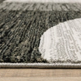 9' X 12' Gray and Ivory Geometric Power Loom Area Rug - Homeroots - Flyclothing LLC