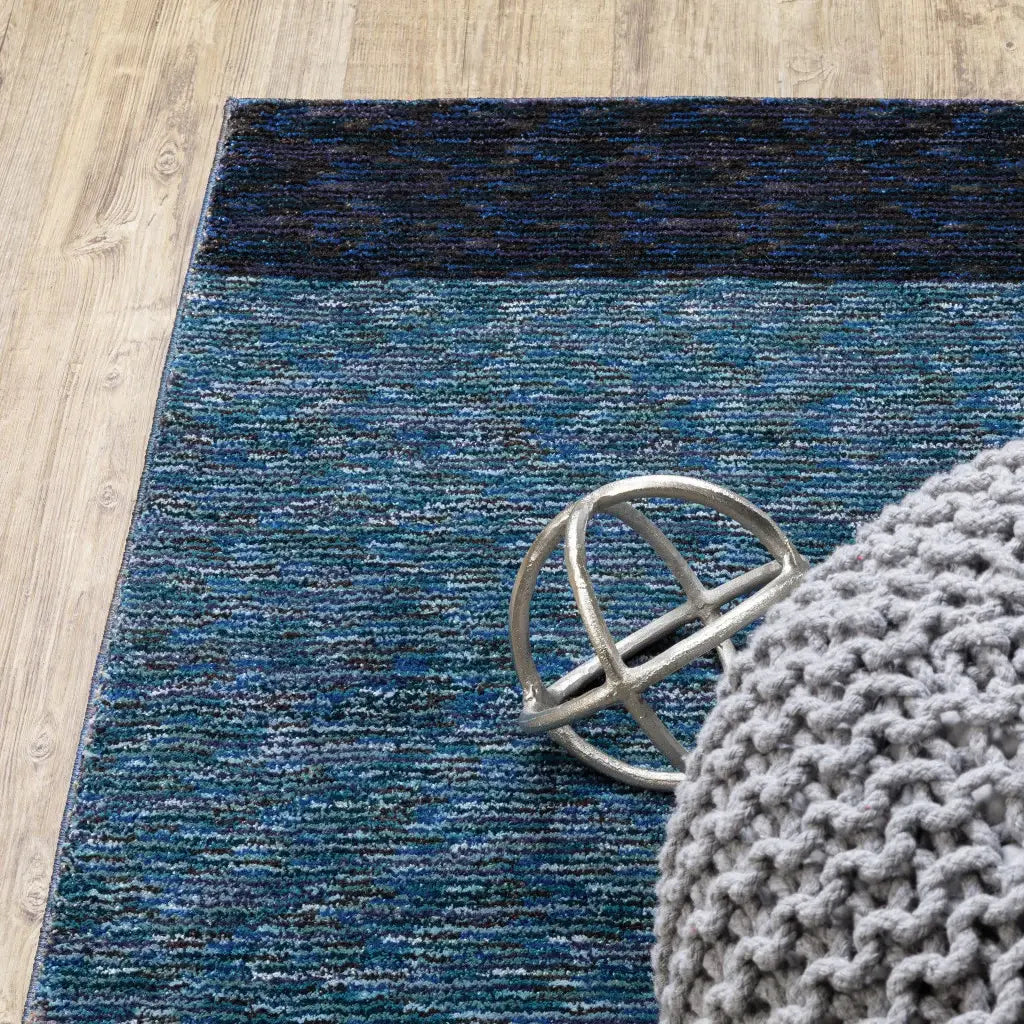 10' X 13' Blue Purple Grey and Teal Geometric Power Loom Area Rug - Homeroots - Flyclothing LLC