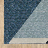 8' Runner Blue Purple Grey and Teal Geometric Power Loom Runner Rug - Homeroots - Flyclothing LLC