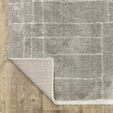 10' X 13' Grey And Ivory Geometric Shag Power Loom Stain Resistant Area Rug - Homeroots - Flyclothing LLC