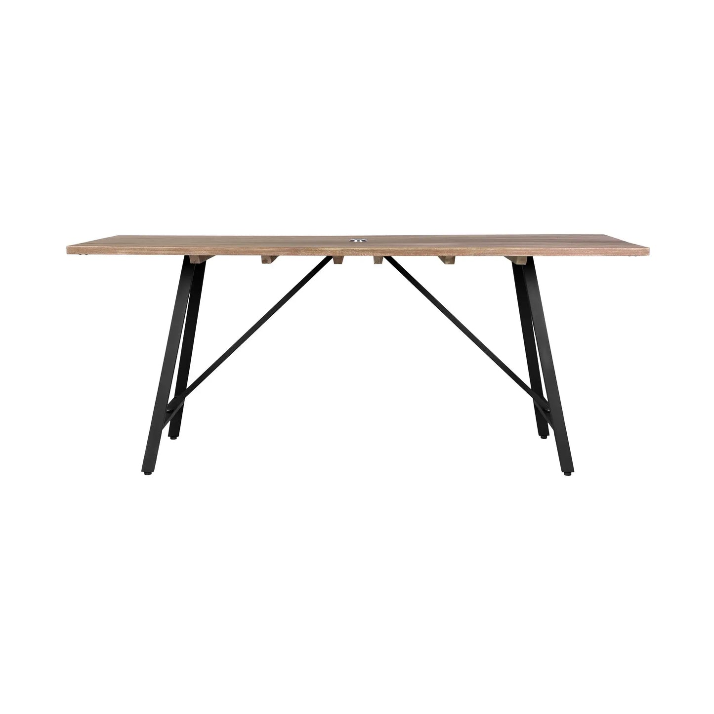 Five Piece Brown and Black Solid Wood Dining Set with Four Chairs - Homeroots - Flyclothing LLC
