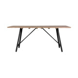 Five Piece Brown and Black Solid Wood Dining Set with Four Chairs - Homeroots - Flyclothing LLC