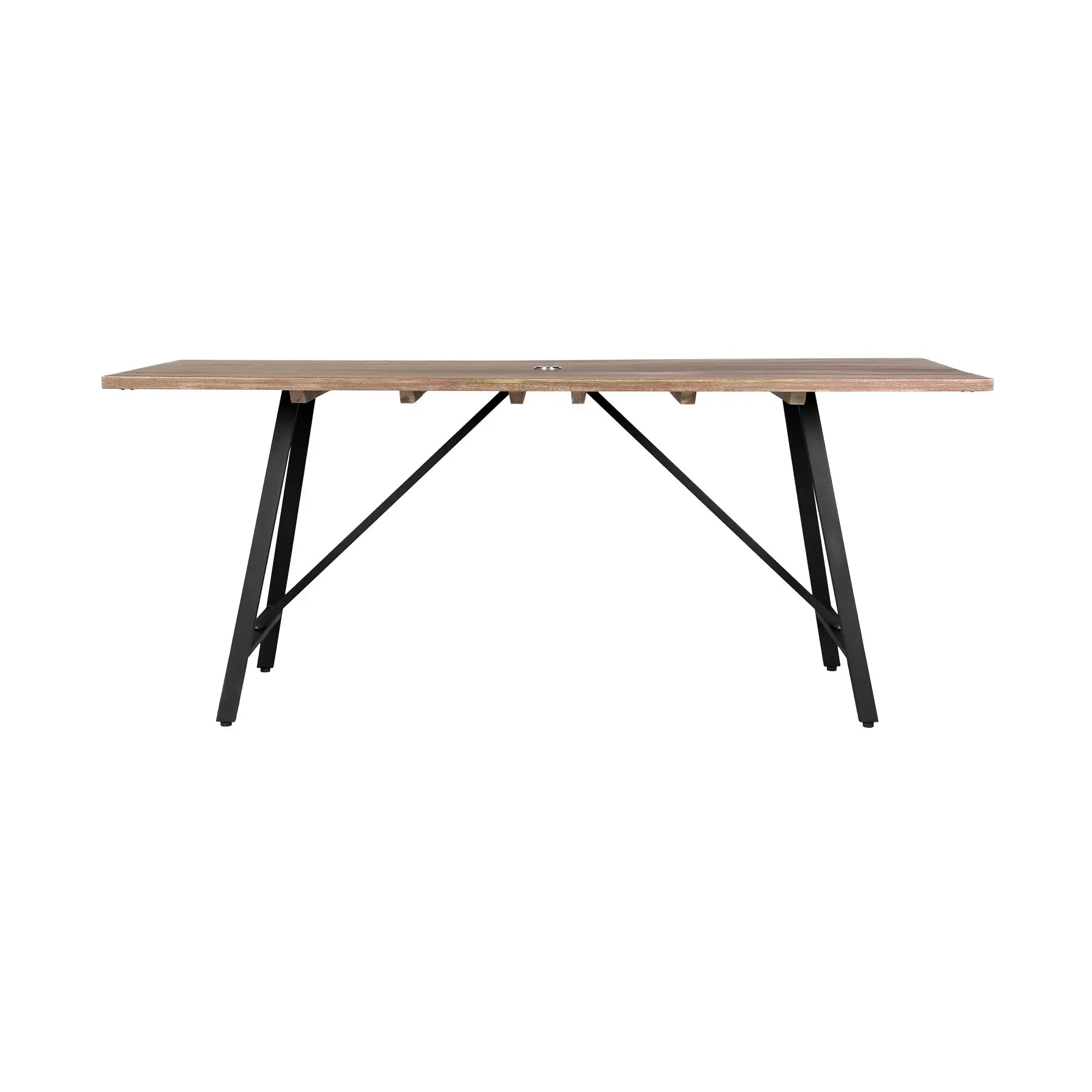 Five Piece Brown and Black Solid Wood Dining Set with Four Chairs - Homeroots - Flyclothing LLC