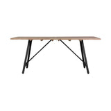 Five Piece Brown and Black Solid Wood Dining Set with Four Chairs - Homeroots - Flyclothing LLC