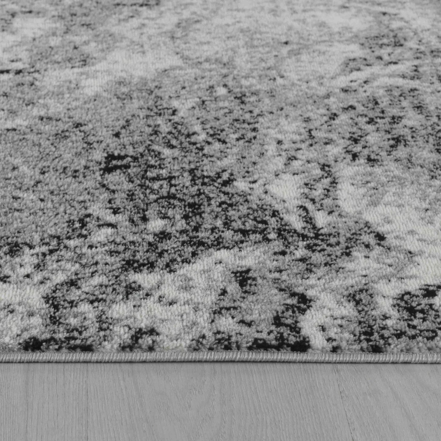 2' X 13' Grey Abstract Area Rug - Homeroots - Flyclothing LLC
