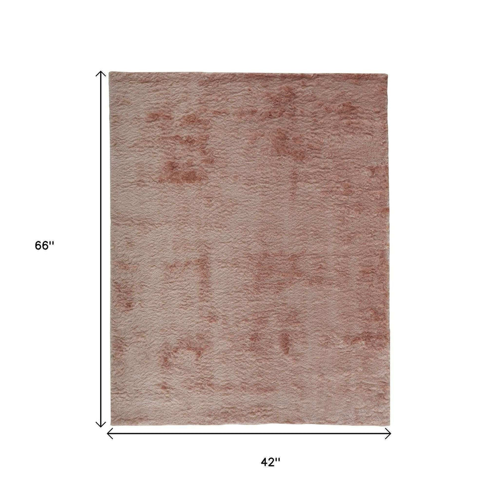 4' X 6' Pink Shag Tufted Handmade Area Rug - Homeroots - Flyclothing LLC