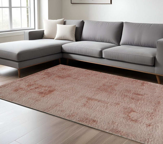 5' X 8' Pink Shag Tufted Handmade Area Rug - Homeroots - Flyclothing LLC