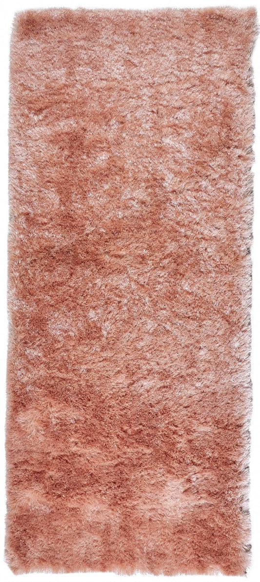 6' Pink Shag Tufted Handmade Runner Rug - Homeroots - Flyclothing LLC
