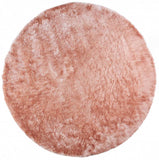 8' Pink Round Shag Tufted Handmade Area Rug - Homeroots - Flyclothing LLC