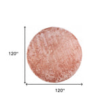 10' Pink Round Shag Tufted Handmade Area Rug - Homeroots - Flyclothing LLC